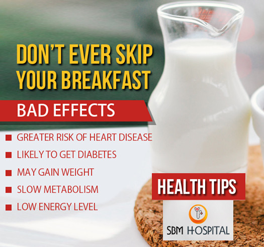 Don't ever skip your breakfast